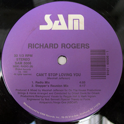 Richard Rogers : Can't Stop Loving You (12")
