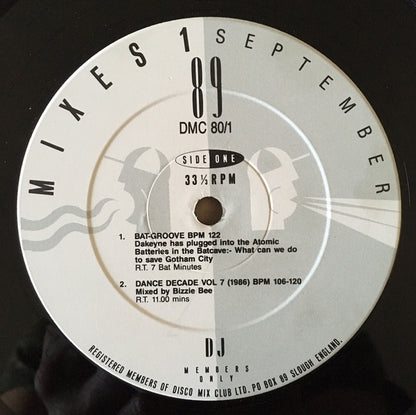 Various - September 89 - Mixes 1 (12", P/Mixed)