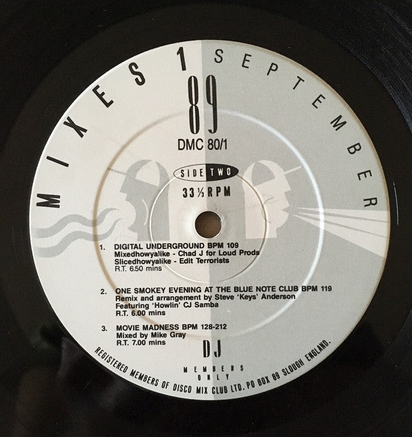 Various - September 89 - Mixes 1 (12", P/Mixed)