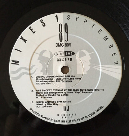 Various - September 89 - Mixes 1 (12", P/Mixed)