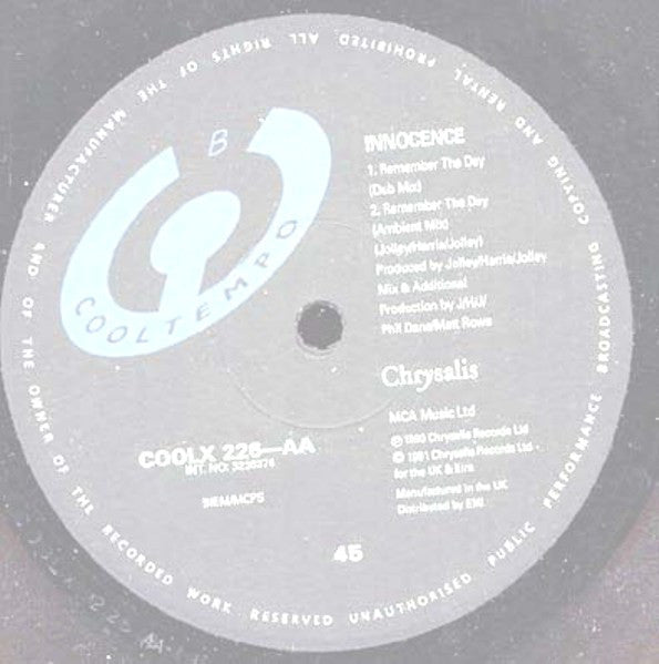 Innocence : Remember The Day (12")