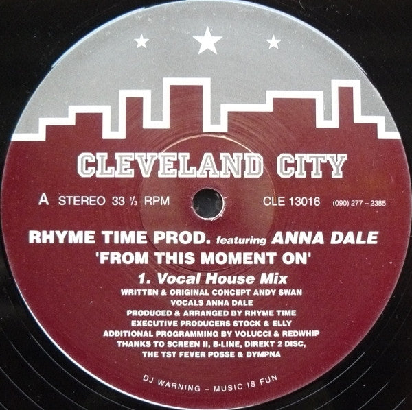 Rhyme Time Prod.* Featuring Anna Dale : From This Moment On (12", Single)