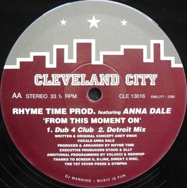 Rhyme Time Prod.* Featuring Anna Dale : From This Moment On (12", Single)
