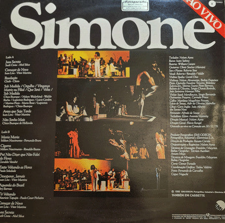 Simone  - Ao Vivo (LP, Album)