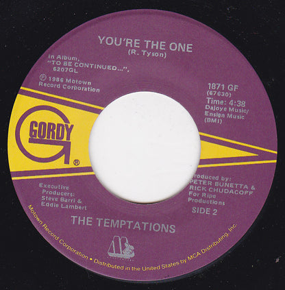 The Temptations : To Be Continued... (7", Single)