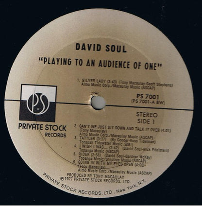 David Soul - Playing To An Audience Of One (LP, Album, Bes)