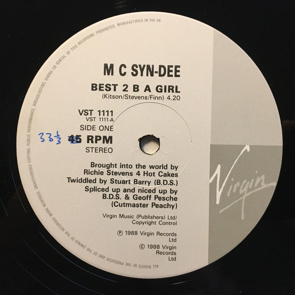 Syndee : Best 2 B A Girl (12")