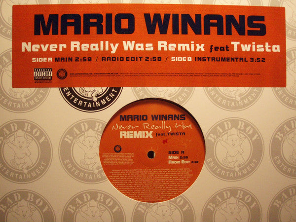 Mario Winans Featuring Twista - Never Really Was (Remix) (12", Promo)