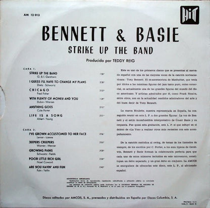 Tony Bennett & Count Basie : Strike Up The Band (LP, Album)