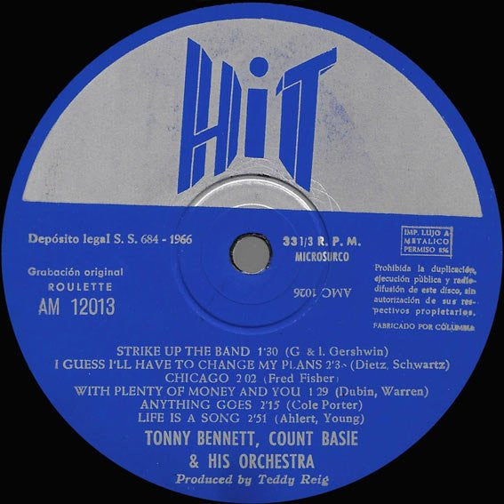 Tony Bennett & Count Basie : Strike Up The Band (LP, Album)