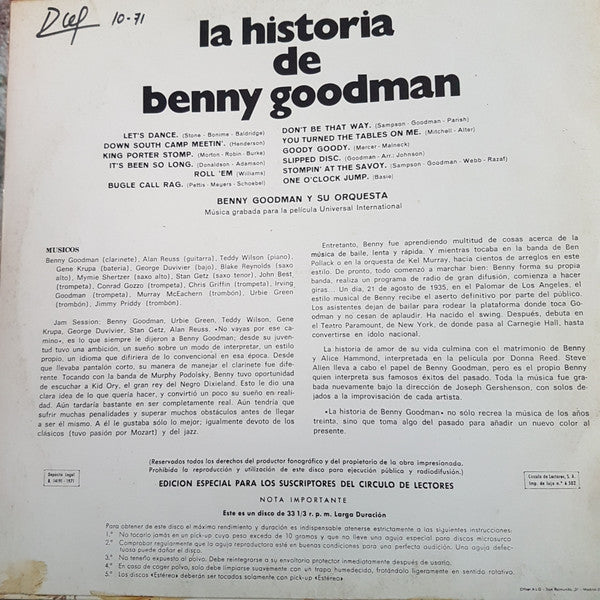 Benny Goodman And His Orchestra : The Benny Goodman Story (LP, Album)