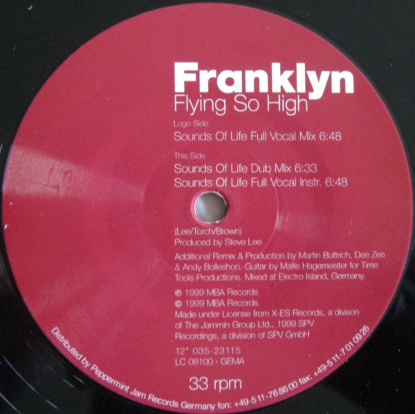 Franklyn - Flying So High (Sounds Of Life Mixes) (12")