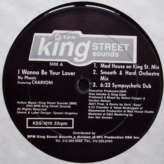 Nu Phonic Featuring Charvoni - I Wanna Be Your Lover (Remixes) (12")
