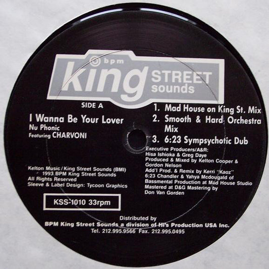 Nu Phonic Featuring Charvoni - I Wanna Be Your Lover (Remixes) (12")