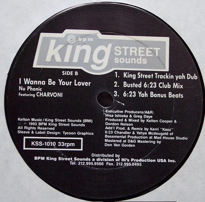 Nu Phonic Featuring Charvoni - I Wanna Be Your Lover (Remixes) (12")