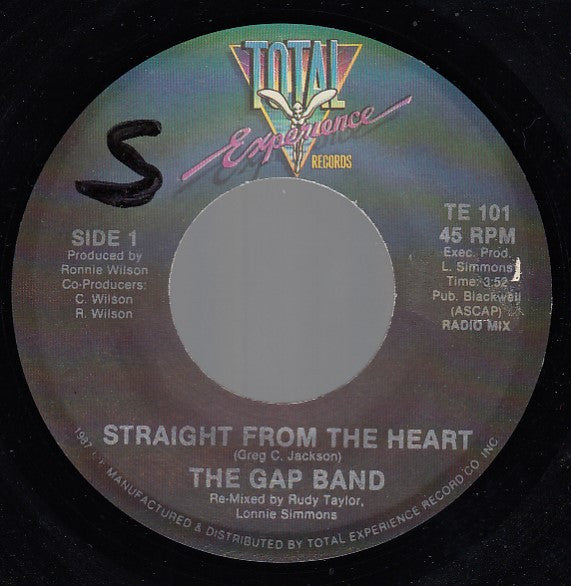 The Gap Band : Straight From The Heart (7", Single, Mixed)