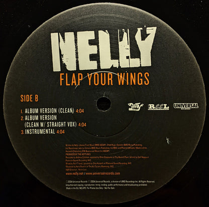Nelly : Flap Your Wings (12", Promo)