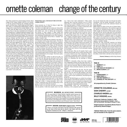 Ornette Coleman : Change Of The Century (LP, Album, Ltd, RM, RP, 180)