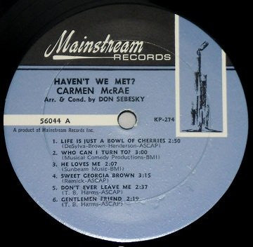 Carmen McRae - Haven't We Met? (LP, Album, Mono)