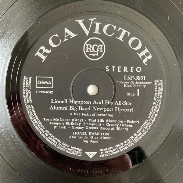 Lionel Hampton And His All-Star Alumni Big Band : Newport Uproar! (A Live Festival Recording) (LP)