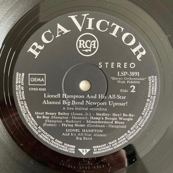 Lionel Hampton And His All-Star Alumni Big Band : Newport Uproar! (A Live Festival Recording) (LP)