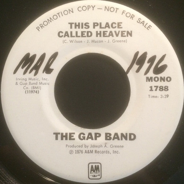 The Gap Band : This Place Called Heaven (7", Mono, Promo)
