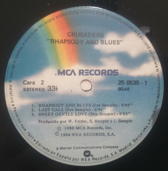 The Crusaders - Rhapsody And Blues (LP, Album, RE)