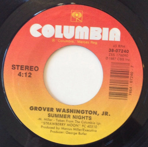 Grover Washington, Jr. : Summer Nights / Strawberry Moon (7", Single)