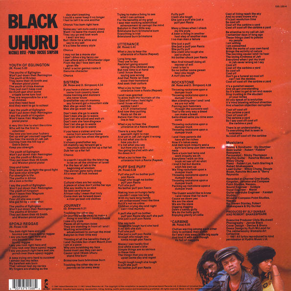 Black Uhuru - Red (LP, Album, RE, 180)