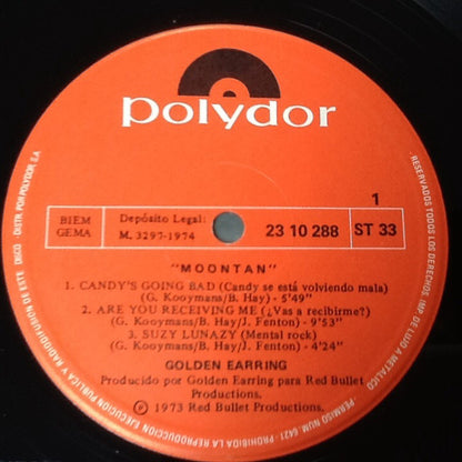 Golden Earring : Moontan (LP, Album, Gat)