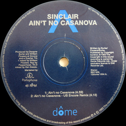 Sinclair : Ain't No Casanova (12", Single)
