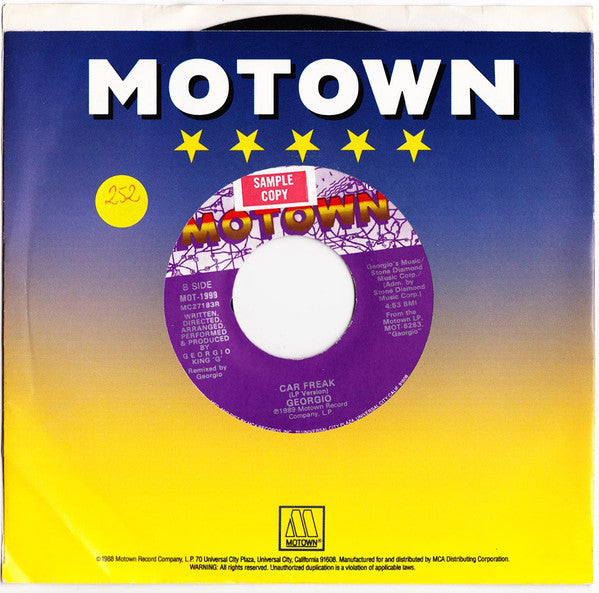 Georgio (2) : Car Freak (7")