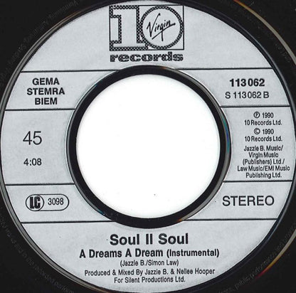 Soul II Soul : A Dreams A Dream (7", Single)
