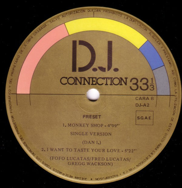 Preset (3) : Monkey Shop (12")