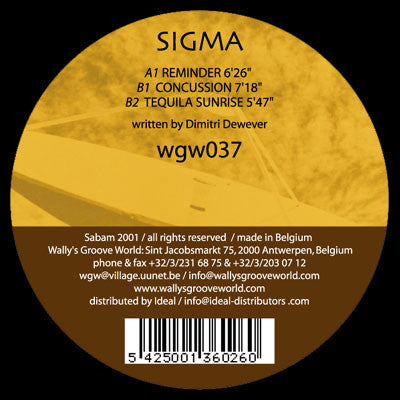 Sigma : Reminder (12")