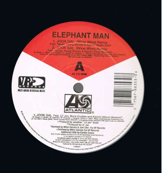 Elephant Man - Jook Gal (Wine Wine) (Remix) (12", Single)