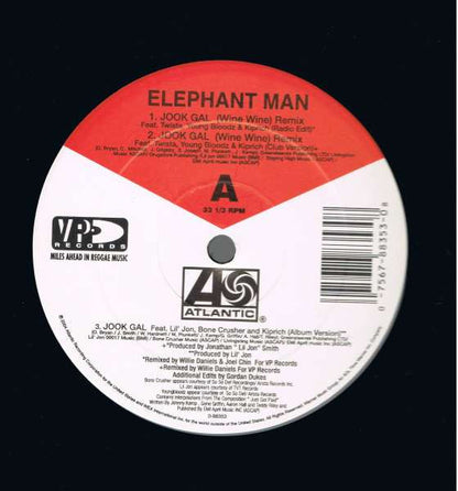 Elephant Man - Jook Gal (Wine Wine) (Remix) (12", Single)