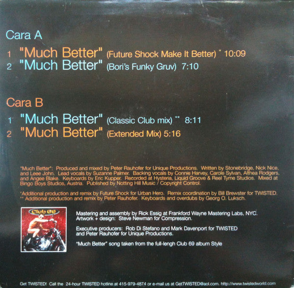 Club 69 Featuring Suzanne Palmer : Much Better (12")