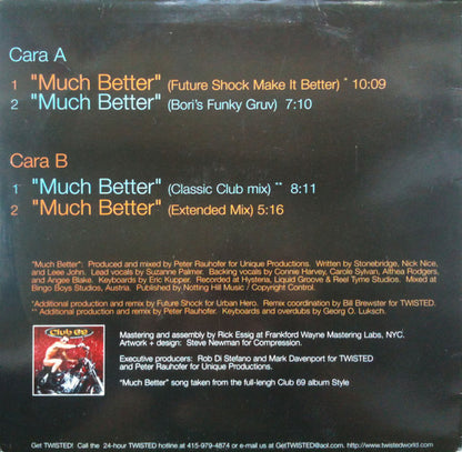 Club 69 Featuring Suzanne Palmer : Much Better (12")