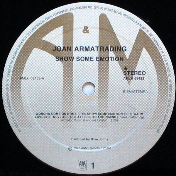 Joan Armatrading - Show Some Emotion (LP, Album, She)