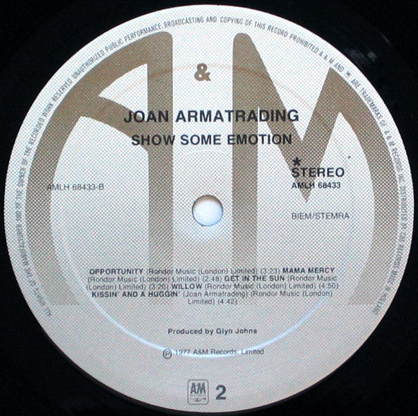 Joan Armatrading - Show Some Emotion (LP, Album, She)