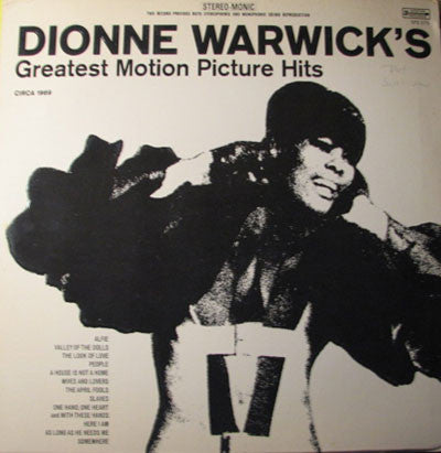 Dionne Warwick : Dionne Warwick's Greatest Motion Picture Hits (LP, Comp, Uni)