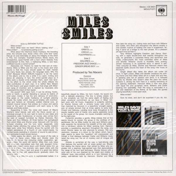 Miles Davis Quintet* : Miles Smiles (LP, Album, RE, 180)