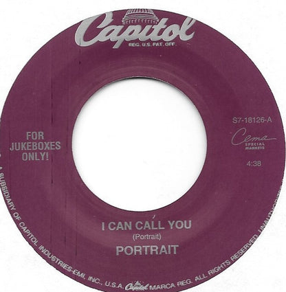Portrait - I Can Call You / How Deep Is Your Love (7", Jukebox)