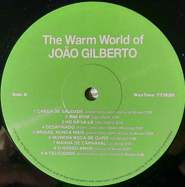 João Gilberto : The Warm World Of João Gilberto (LP, Comp, Ltd, RE, 180)