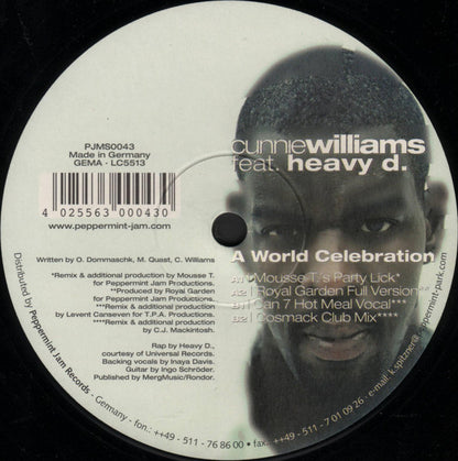 Cunnie Williams Feat. Heavy D.* - A World Celebration (12")