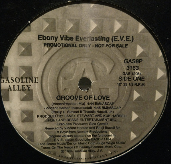 Ebony Vibe Everlasting - Groove Of Love (Remixes By Vincent Herbert) (12", Promo)