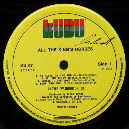 Grover Washington, Jr. : All The King's Horses (LP, Album)