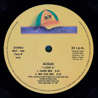Acqua : I Love U (12")