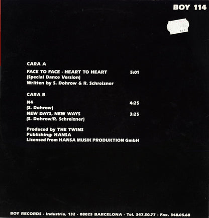The Twins - Face To Face - Heart To Heart (12")